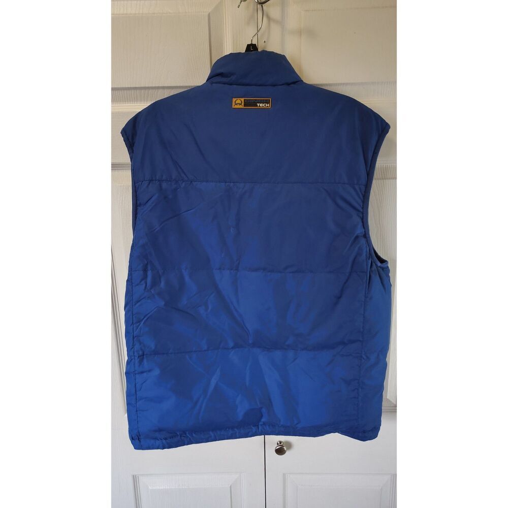 Cinch Tech Men's Reversible Quilted Puffer Vest Blue & Yellow Large - Picture 2 of 12